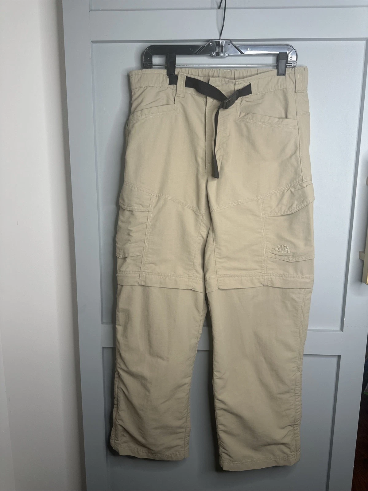 The North Face Pants Mens Sz Medium Beige Tan Convertible Nylon Hiking Outdoor