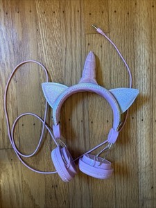 Pink Glitter Unicorn Ear Headphones