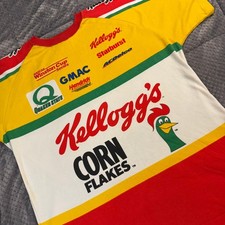 Vintage NASCAR Kellogg's Corn Flakes Terry Labonte Racing Shirt Mens XL Yellow