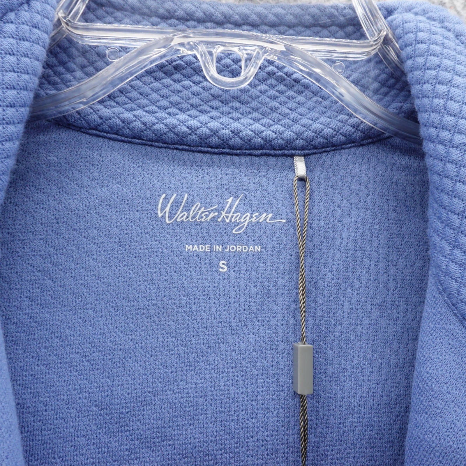 Walter Hagen Womens Clubhouse Full Zip Jacket Mid Blue Textured Small NEW