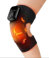 Heated Knee Massager Pad 3 in 1  Heating Massager Knee Pad Cordless Support Wrap