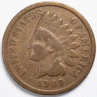 1909 Indian Head Penny Cent Very Good (VG)
