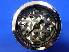 Marshall Gauge 0-100 Psi Fuel Pressure Oil Pressure Engine Turne 1.5face Liquid