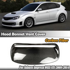 Car Carbon Fiber Hood Bonnet Vent Scoop Fit For Subaru Impreza WRX STi 2008-2014