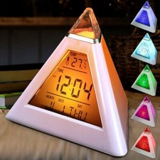 Modern Digital  Alarm Clock Wake Up Light Time Temp Display Night Light LED Lamp