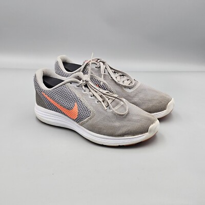 Nike Womens Size US GUC Revolution Gray Coral White Running