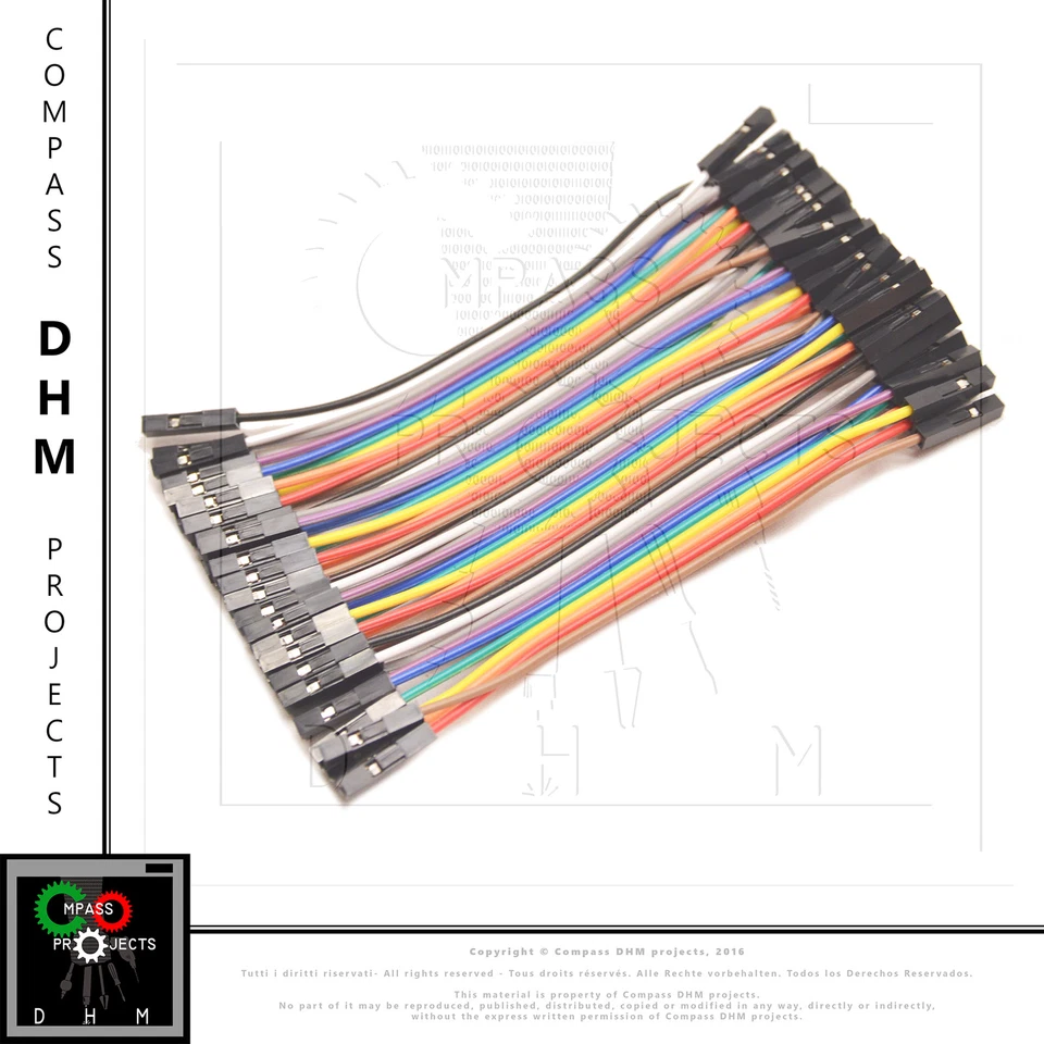SENZA MARCA 40 cavetti Dupont femmina femmina 10 cm cavi flessibili jumper Arduino