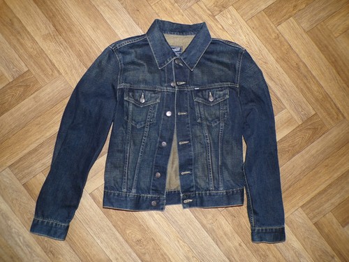 Giacca Jeans Uomo Gas Blu Jeans Denim Taglia UK Grande Qualità Ottime Condizioni