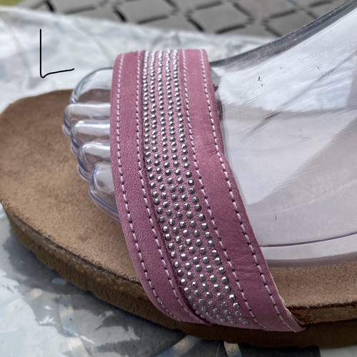 Naot Women’s 39/8-8.5 Lightweight Lilac Suede Studded Sling back Cameron Sandals - Picture 15 of 19