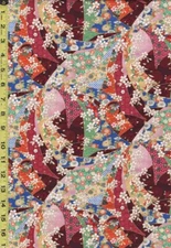 Japanese-Colorful Noshi Ribbons & Cherry Blossom -TM-7704-B- Maroon-By Half Yard