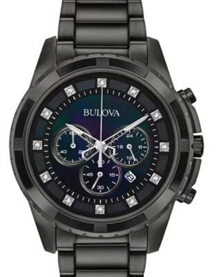 sas983⭐︎ Bulova Men's Black Diamond Watch - 98D133 for sale online | eBay