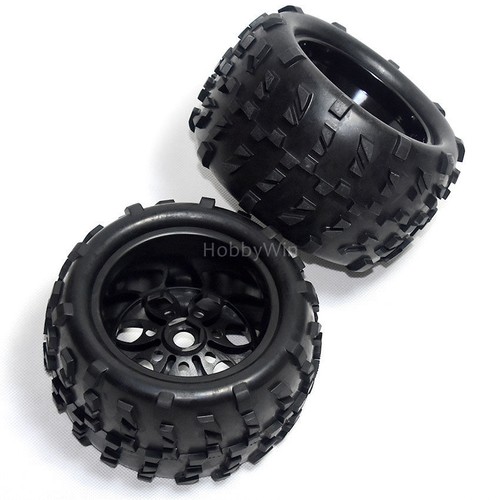 HSP part 62012K Wheel Complete 62010 62011 Black Hub 2pcs for Hi-MOTO 1/8 RC - Picture 3 of 12
