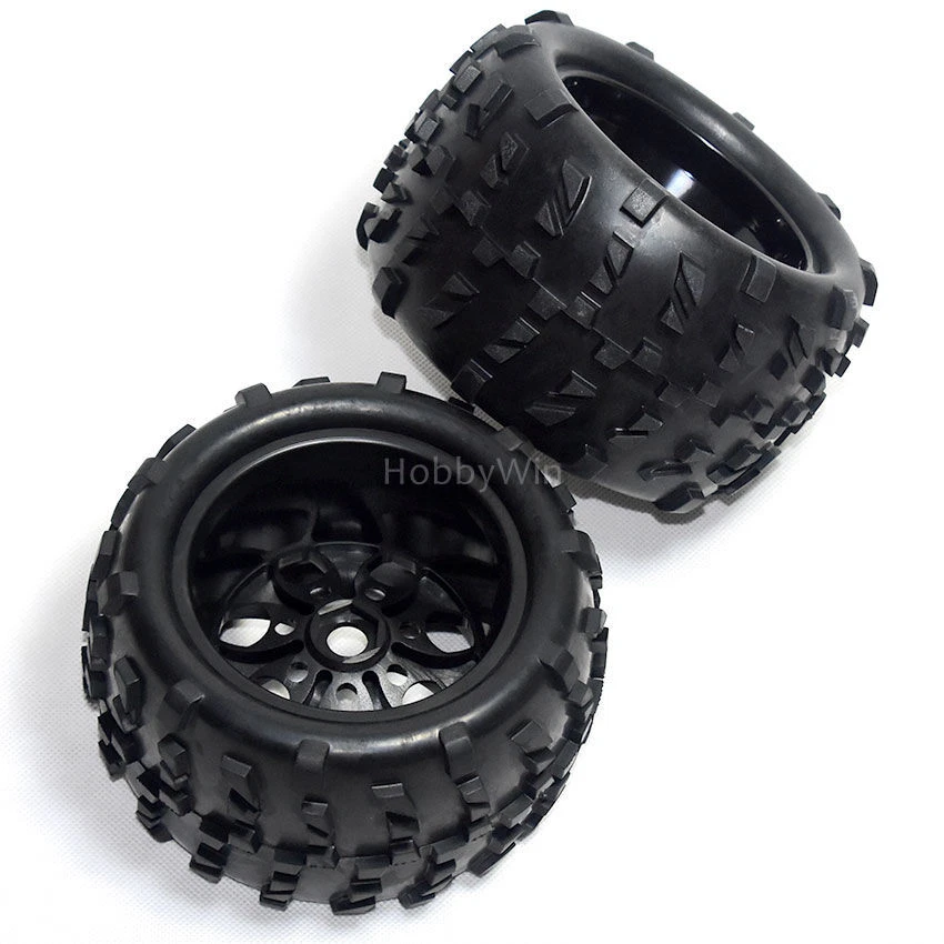 HSP part 62012K Wheel Complete 62010 62011 Black Hub 2pcs for Hi-MOTO 1/8 RC - Image 3 of 4