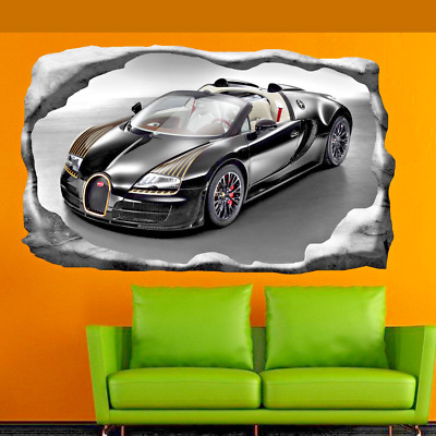 Superschnelle Rennen Sportwagen Dekor Wandaufkleber 3D Kunst Poster Wandbild Aufkleber SV9