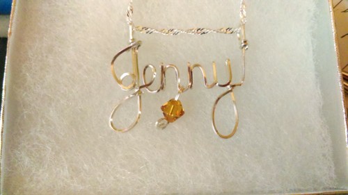 JENNY wire name necklace in your choice 