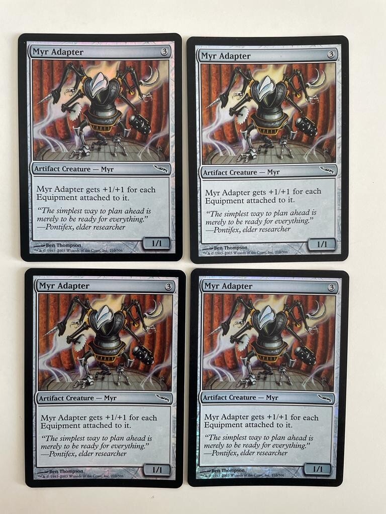 MTG 4X FOIL MIRRODIN MYR ADAPTER NM MAGIC THE GATHERING CREATURE COMMON  CARDS