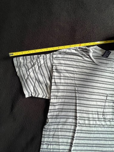 Gap Men’s Vintage 90’s Striped Pocket T-shirt Size Small (runs BIG) Gray Colors - Picture 5 of 12