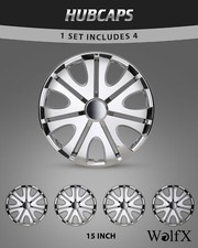 15-inch Set Of 4 Chrome Wheel Covers Snap On Full Hub Caps For Nissan Nv200 R15