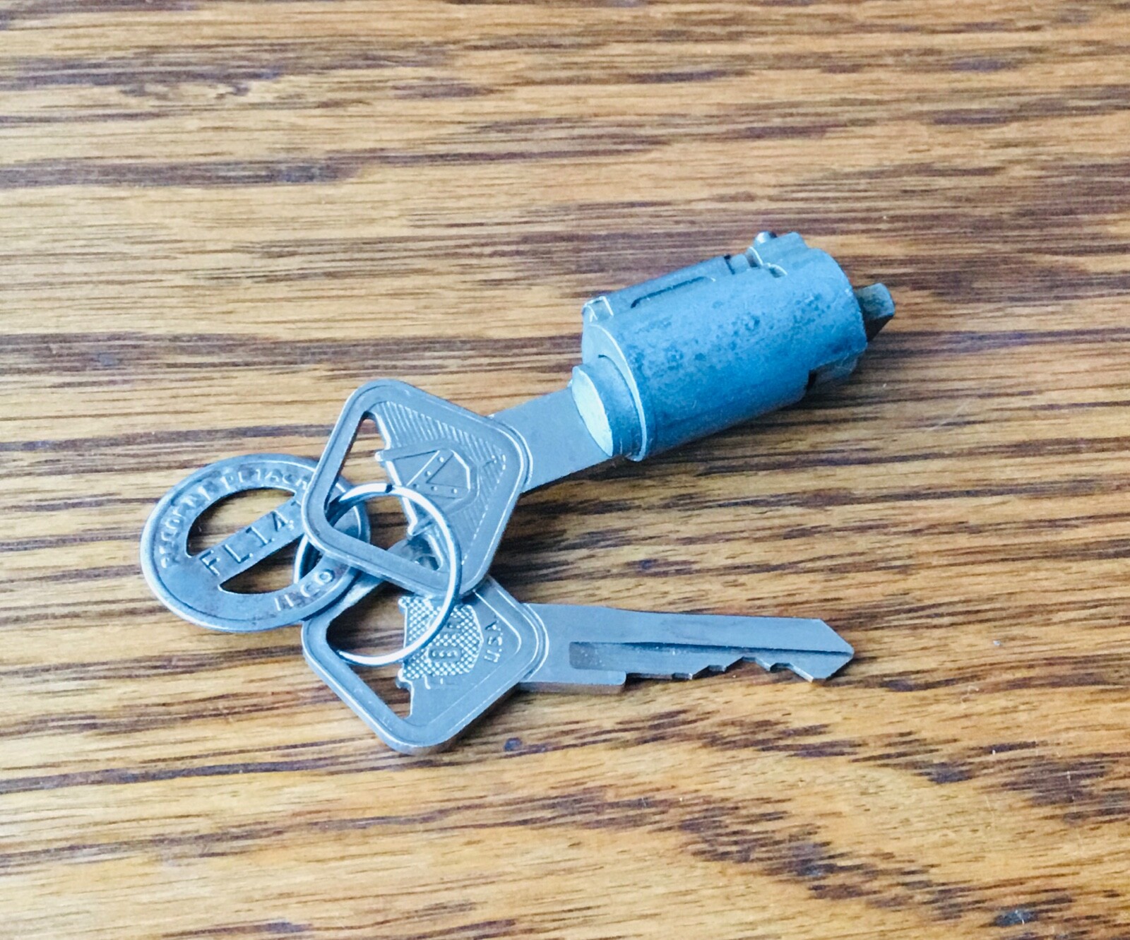 1951 Ford IGNITION LOCK CYLINDER w/LOGO KEYS vtg NOS eBay