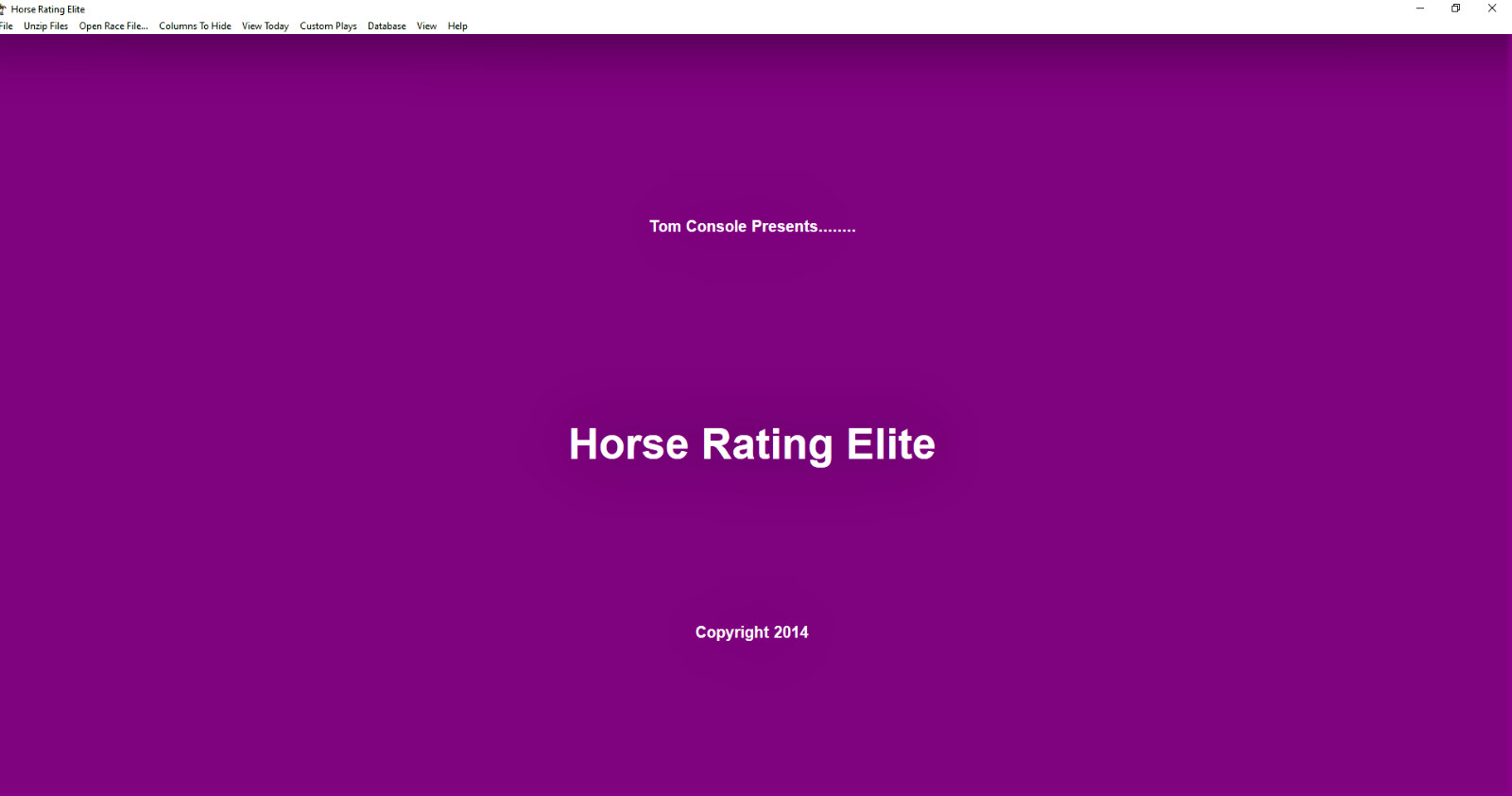 Horse Rating Elite Thoroughbred Horse Racing Software System