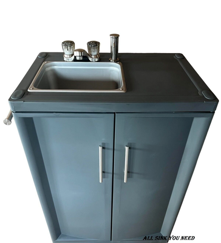 Portable Sink Handwashing, Hot & Cold water, Self contained. Basic Decorate.