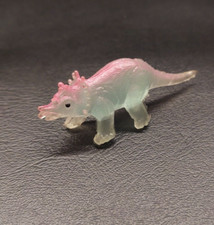 Vintage 1980s Dinosaur Chinasaur Styracosaurus Glow In The Dark Rubber Figure