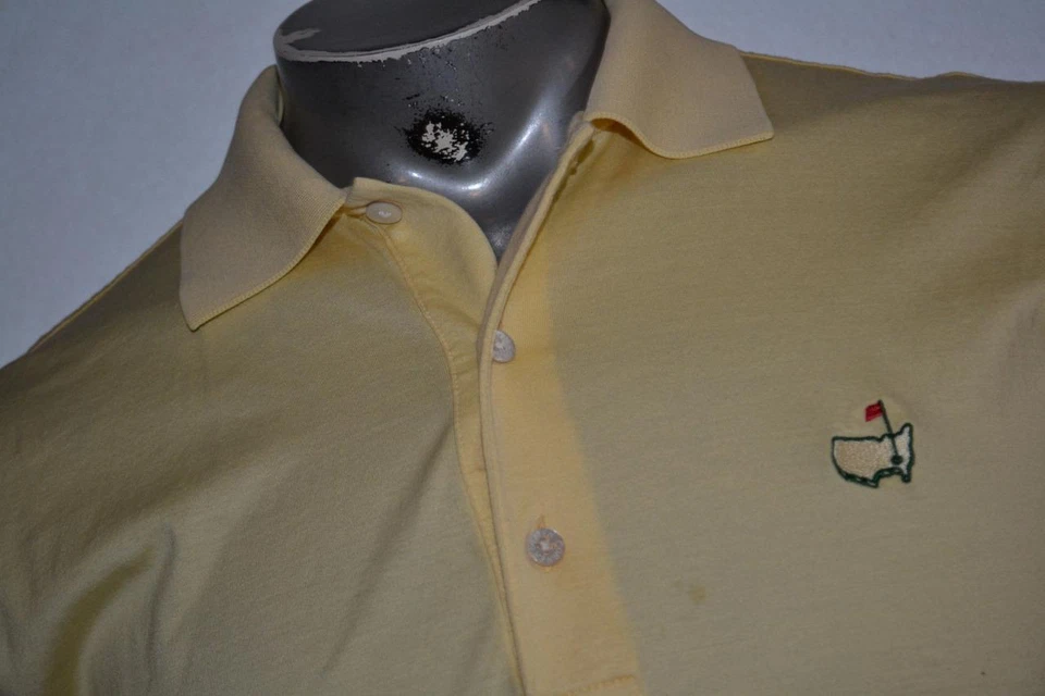 36652 Masters Golf Polo Shirt Amen Corner Yellow Size Medium Mens - Image 4 of 4