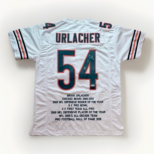 Brian Urlacher Chicago Bears HOF Autograph Inscription Jersey Beckett COA NEW ๐ฅ