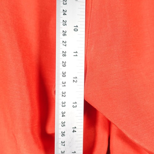 Autograph Marks & Spencer Trousers Women 12 Flame Orange Linen Blend Regular M&S - Picture 20 of 22