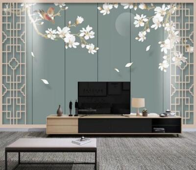 3D Flower Branch K7248 Wallpaper Mural Self-adhesive Removable Sticker Kay