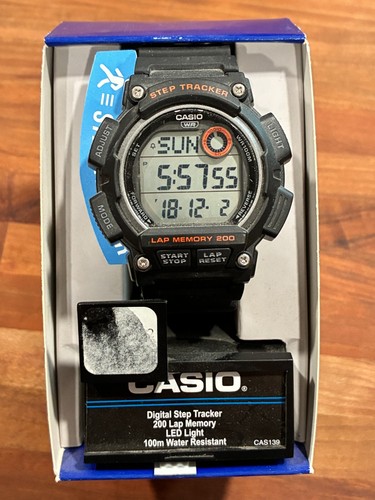 Casio WS-2100H-1AVKC Herren Step Tracker Digitaluhr Schwarz Resin Runde Uhr WR