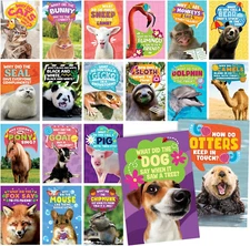 40 Funny Animal Joke Postcards – 4x6" Bulk Cards for Kids, Students, Teachers