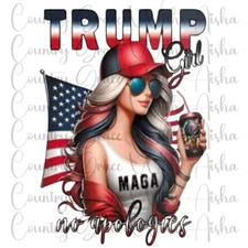 Sublimation Transfer Trump Girl Ready To Press Heat Transfer