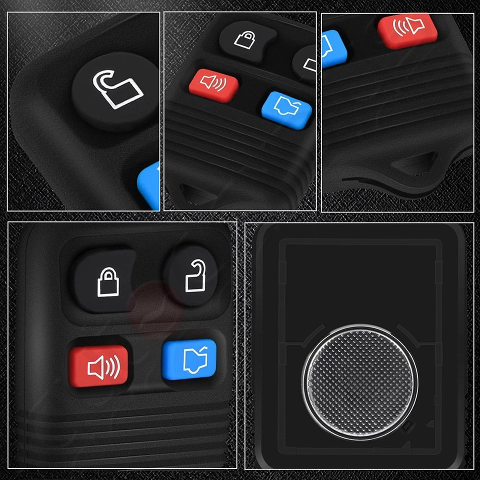 2 Remote Car Key Fob for Ford Mustang Focus 2003 2004 2005 2006 2007 2008 2009 - Image 2 of 4