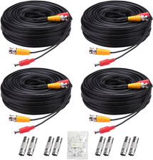 Bnc Cable 4X150Ft All-In-One Siamese Video and Power Security Camera Cable,Bnc E