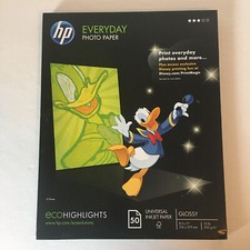 NEW HP Everyday Photo Paper Glossy 8-1/2 x 11 Pack 25 Sheets Q8723A
