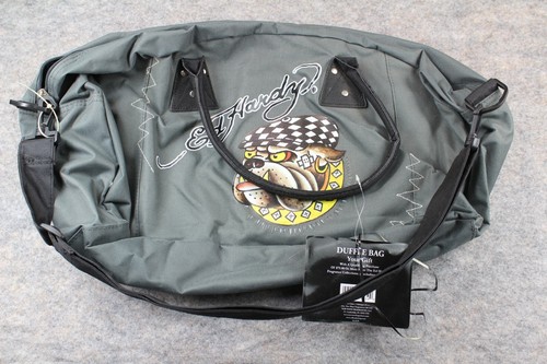 Ed Hardy Duffle Bag Gray Tattoo Bulldog 
