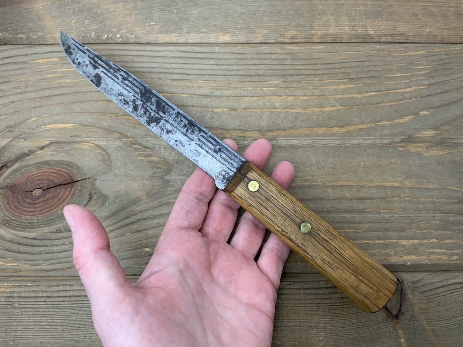 Carbon Steel Knife Sir Lawrence Vintage 6” Blade Utility Wood Handle