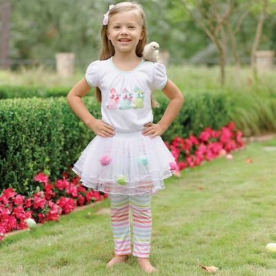 Mud Pie Baby Girls Easter Bunny Tutu Skirt Dress Set 0-6M 6-9M 9-12M New