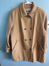 Vintage MACKINTOSH 100% Wool Tan Womens Coat Jacket Made In USA SEE PICS