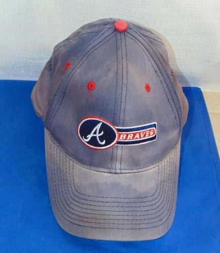 Vintage Atlanta Braves Drew Pearson Hat Snapback Distressed Trucker