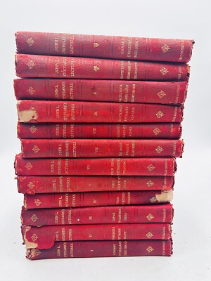John L. Stoddards Lectures 12 Volumes Books Hardcover Vintage Blach illustrated