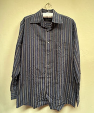 Dolce&Gabbana Men's Black Striped Long Sleeve Button Up Dress Shirt Sz 15 1/2 39