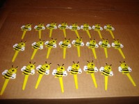Decopac Bakery Craft Bumble Bee Decorating Pics Toppers 24 Pieces Decopac Bakery Craft Bumble Bee Decorating Pics Toppers 24 Pieces