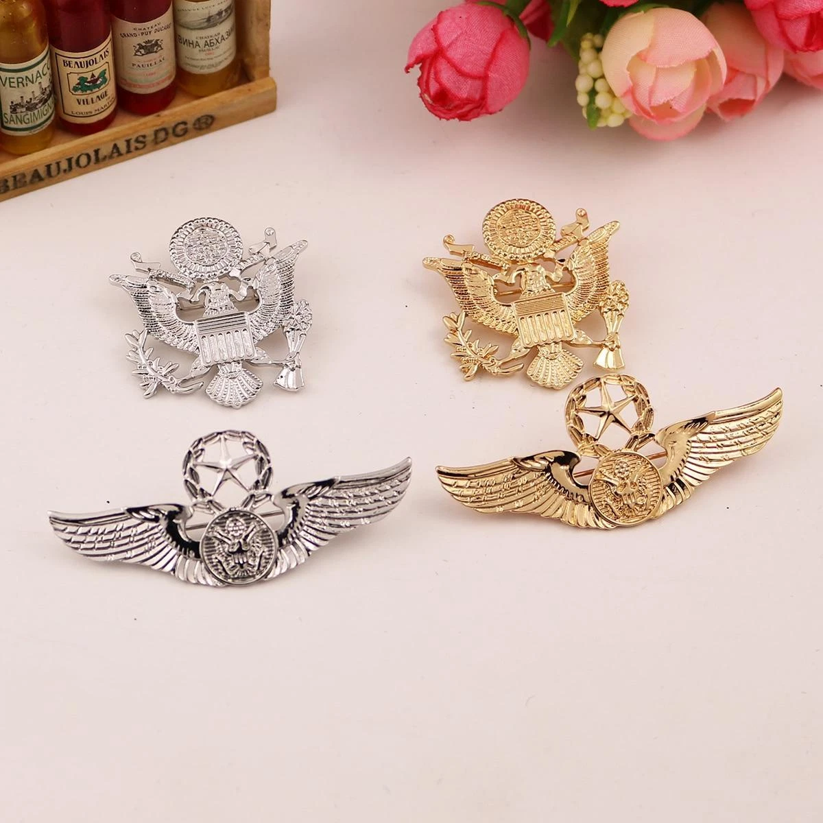 Eagle Badge Men Brooch European And American Fashion Pin Buckle Retro Vest Suit