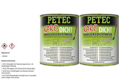 2x Petec Karo-Dicht Karosseriedichtmasse 1000ml Dose