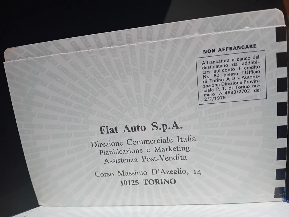Libretto Garanzia CI PENSA FIAT 1979 FIAT 124 SPIDER COUPE 131 128 127 Nuovo - Immagine 3 di 4