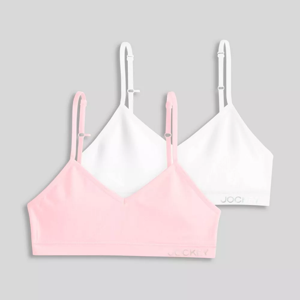 Jockey Generation Girls' 2pk Seamfree Bralette Bra Colors - Pink