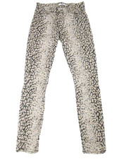 7 For All Mankind 7FAM Tan  Black Animal Print Skinny Jeans 27