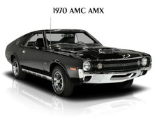 1970 Amc American Motors Amx Metal Sign 12x16 Ships Free